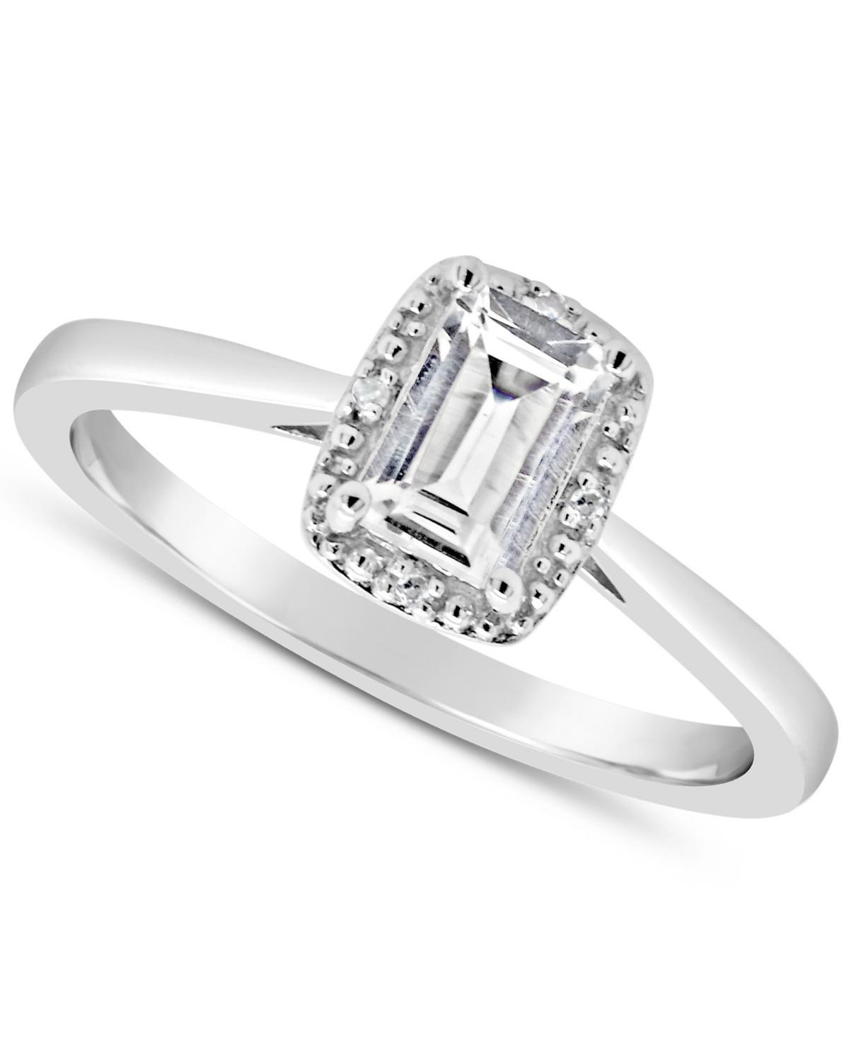 Gemstone and Diamond Accent Ring in Sterling Silver Product Image