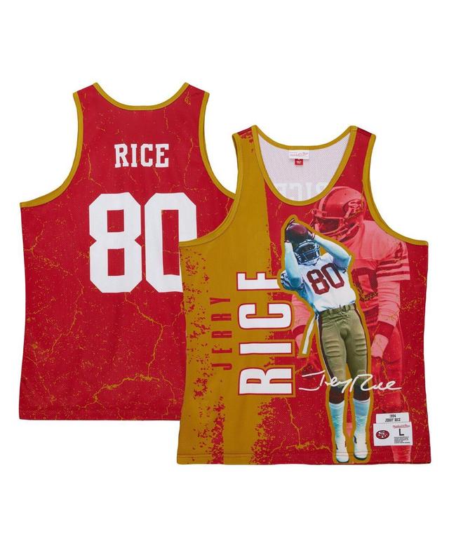 Mens Mitchell & Ness Jerry Rice Scarlet San Francisco 49ers 1994 Player Burst Tank Top - Scarlet Product Image