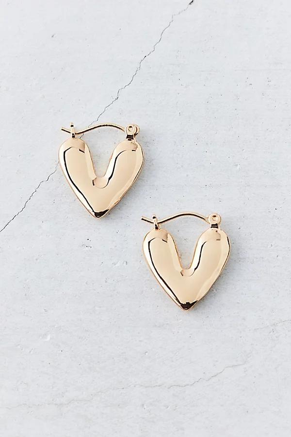 Lizzy Heart Hoop Earring Womens at Urban Outfitters Product Image