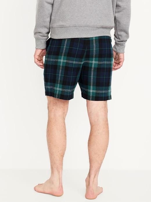 Flannel Pajama Shorts for Men Product Image