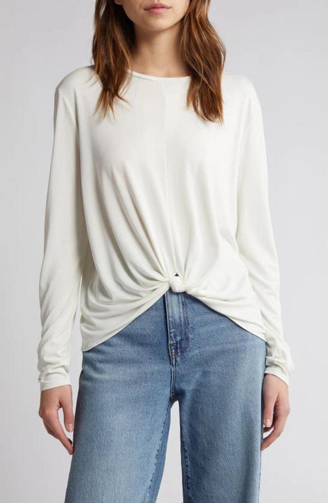 RAG & BONE Jenna Knotted Long Sleeve T-shirt In Multi Product Image