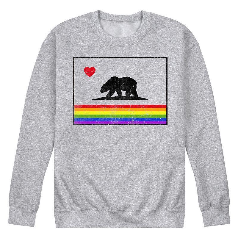 Mens Cali Pride Fleece Sweatshirt Med Grey Product Image