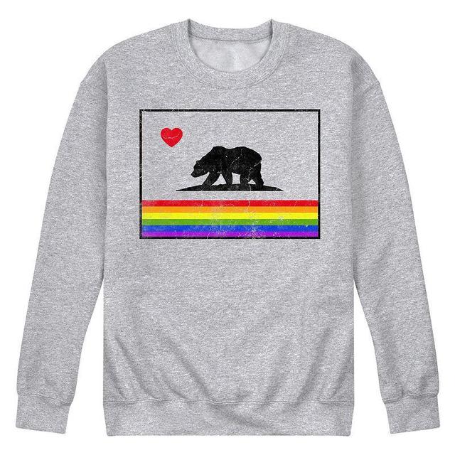 Mens Cali Pride Fleece Sweatshirt Grey Gray Product Image