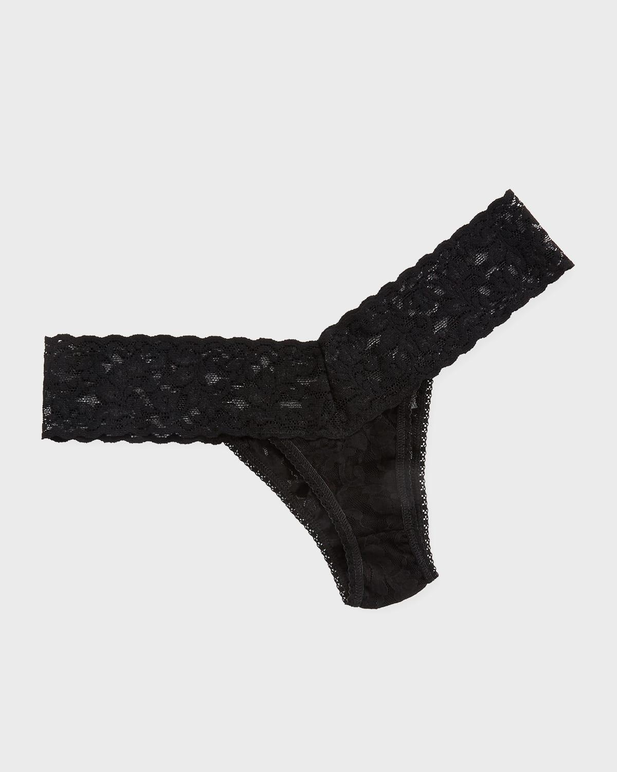 Signature Lace Low-Rise Thong Product Image