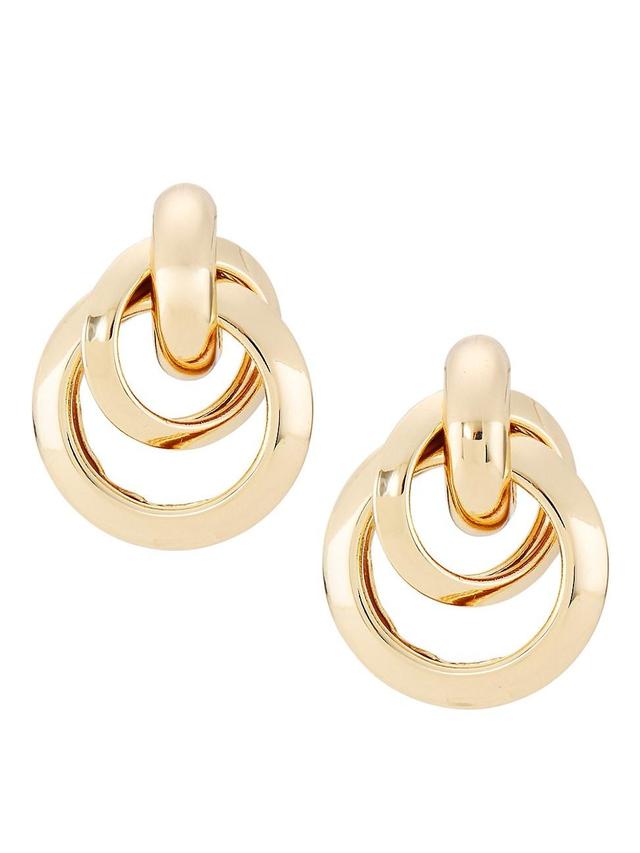 Womens Love Knot 18K Gold-Plated Earrings Product Image