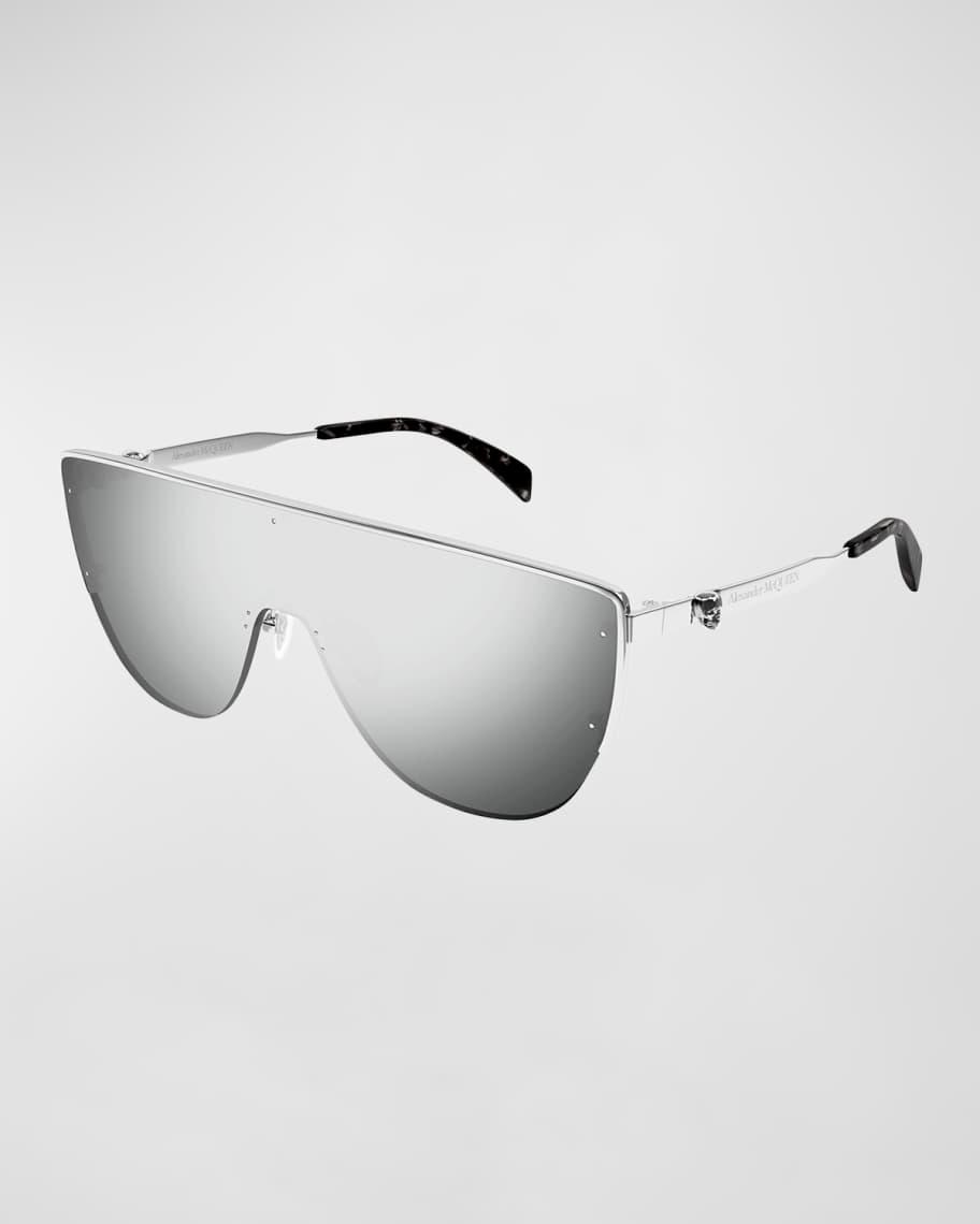 Men's Skull Metal Shield Sunglasses Product Image