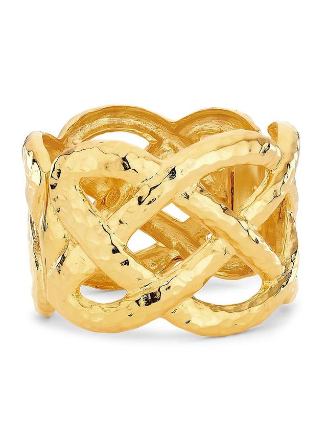 Womens Goldtone Crisscross Cuff Product Image