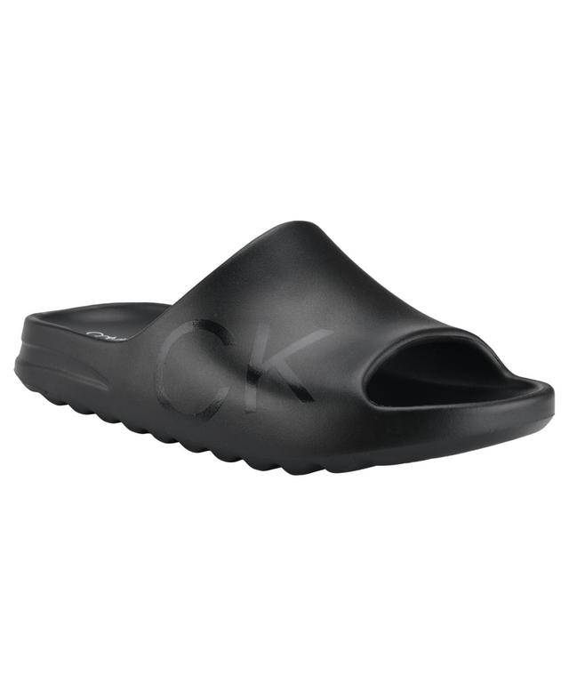 Calvin Klein Mens Ocean Puff Logo Pool Slides Product Image