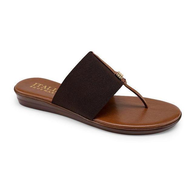 Italian Shoemakers Afia Womens Thong Sandals Brown Product Image