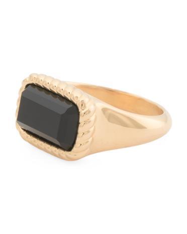 14K Gold East West Black Onyx Ring For Women Product Image