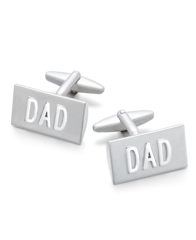 Sutton by Rhona Sutton Mens Silver-Tone Dad Cuff Links - Silver Product Image