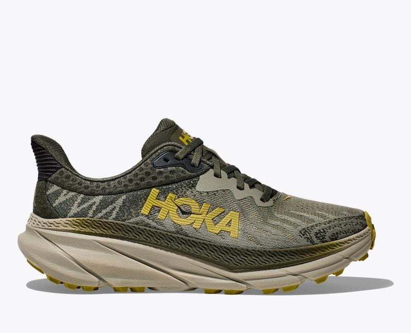 HOKA Mens Challenger 7 Shoes in Olive Haze/Forest Cover, Size 8 W Product Image