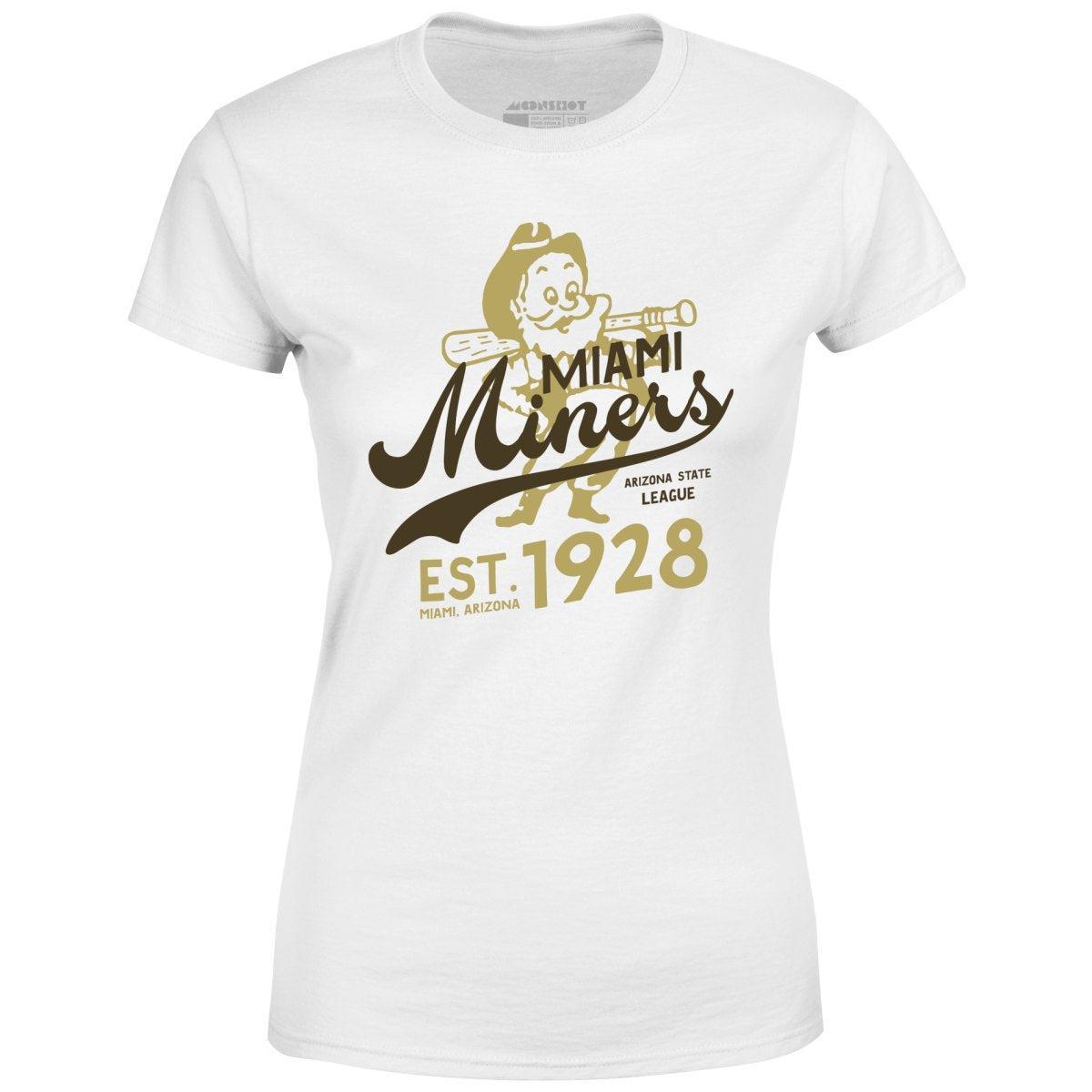 Miami Miners - Arizona - Vintage Defunct Baseball Teams - Women's T-Shirt Female Product Image