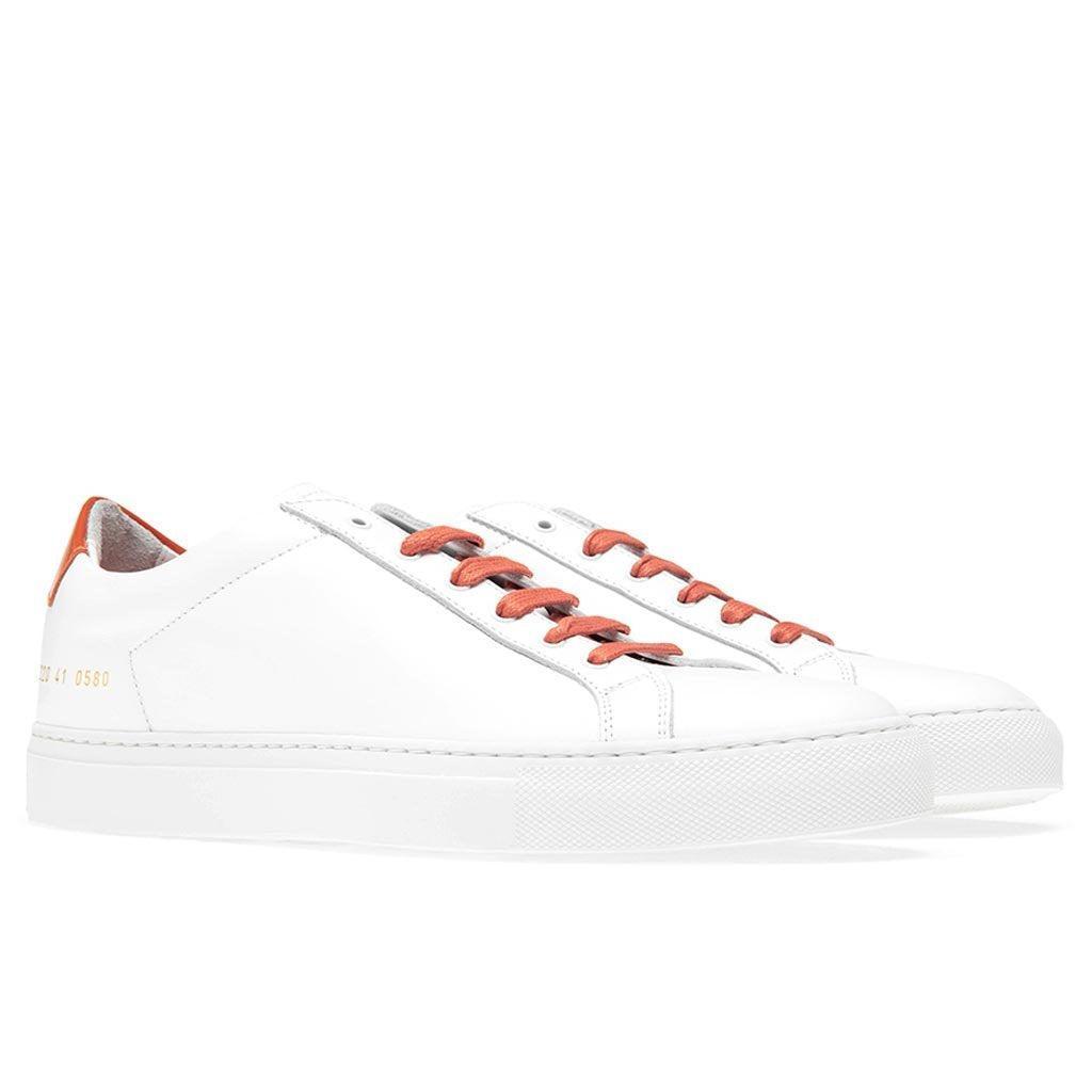 Retro Low Glossy - White/Orange Male Product Image