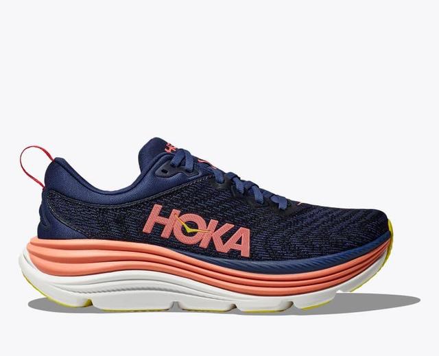 HOKA Womens Gaviota 5 Shoes in Evening Sky/Coral, Size 10.5 W Product Image