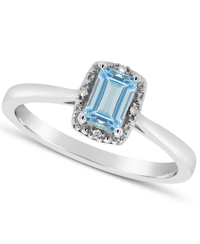 Gemstone and Diamond Accent Ring in Sterling Silver Product Image