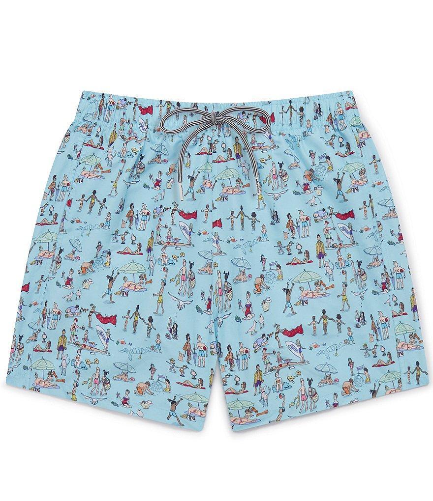 Boardies Family Matching Beach Folks 4.5#double; Inseam Swim Trunks Product Image