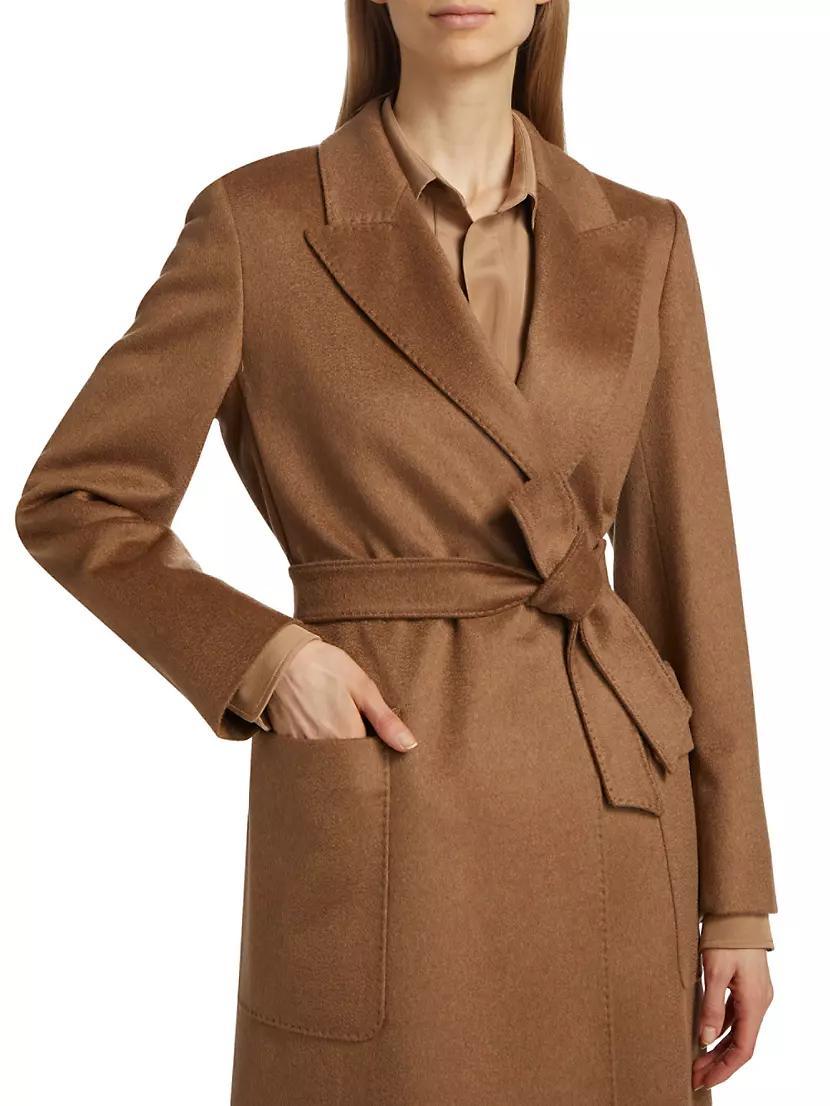 Womens Nyssa Cashmere Tie-Waist Trench Coat Product Image