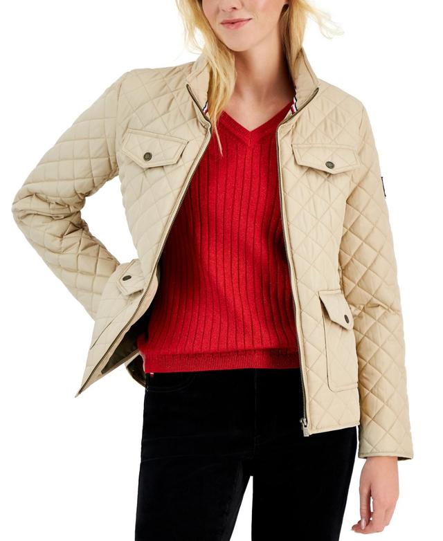 Tommy Hilfiger Womens Quilted Zip-Up Jacket Product Image