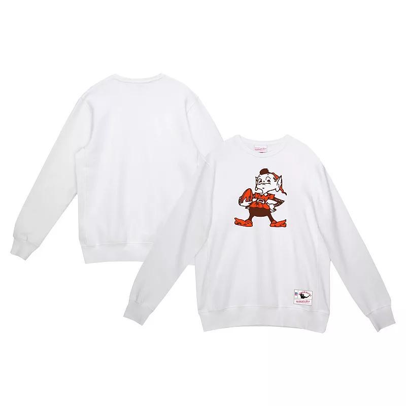 Mens Mitchell & Ness Cleveland Browns Basic Fleece Pullover Sweatshirt Product Image