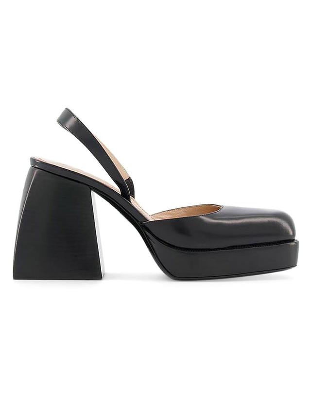 Womens Bulla Jones 120MM Sling-Back Leather Platform Pumps Product Image