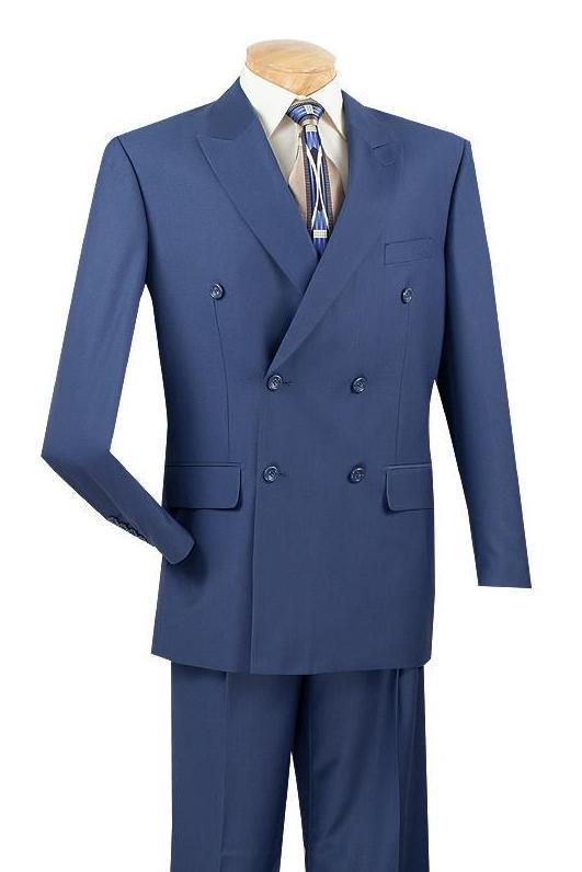 Ramses Collection - Double Breasted 2 Piece Suit Regular Fit in Blue Product Image