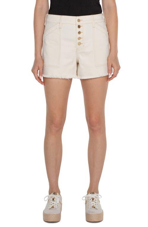 Liverpool Los Angeles Utility High Waist Fray Hem Shorts product image