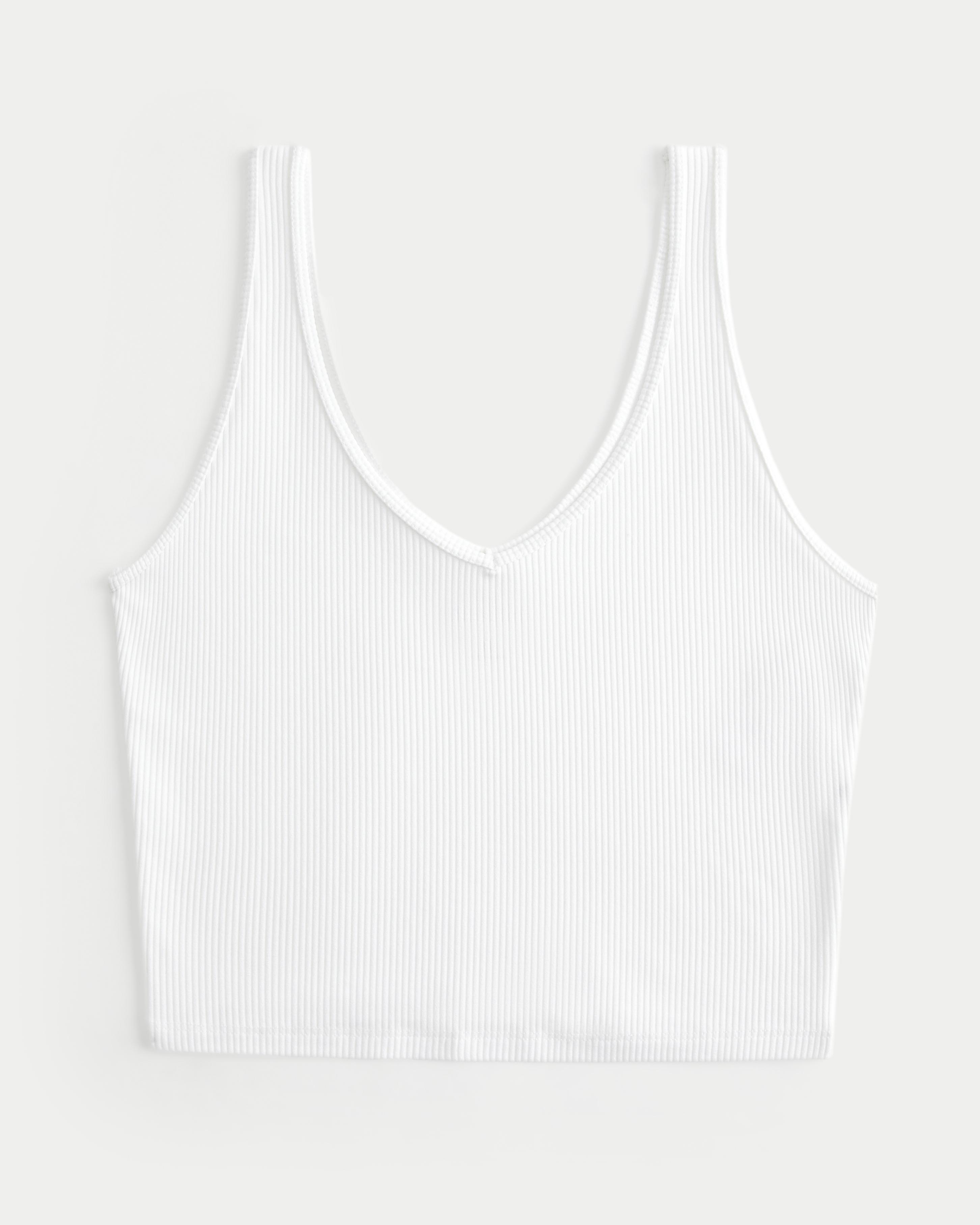 Ribbed Seamless Fabric V-Neck Tank Product Image