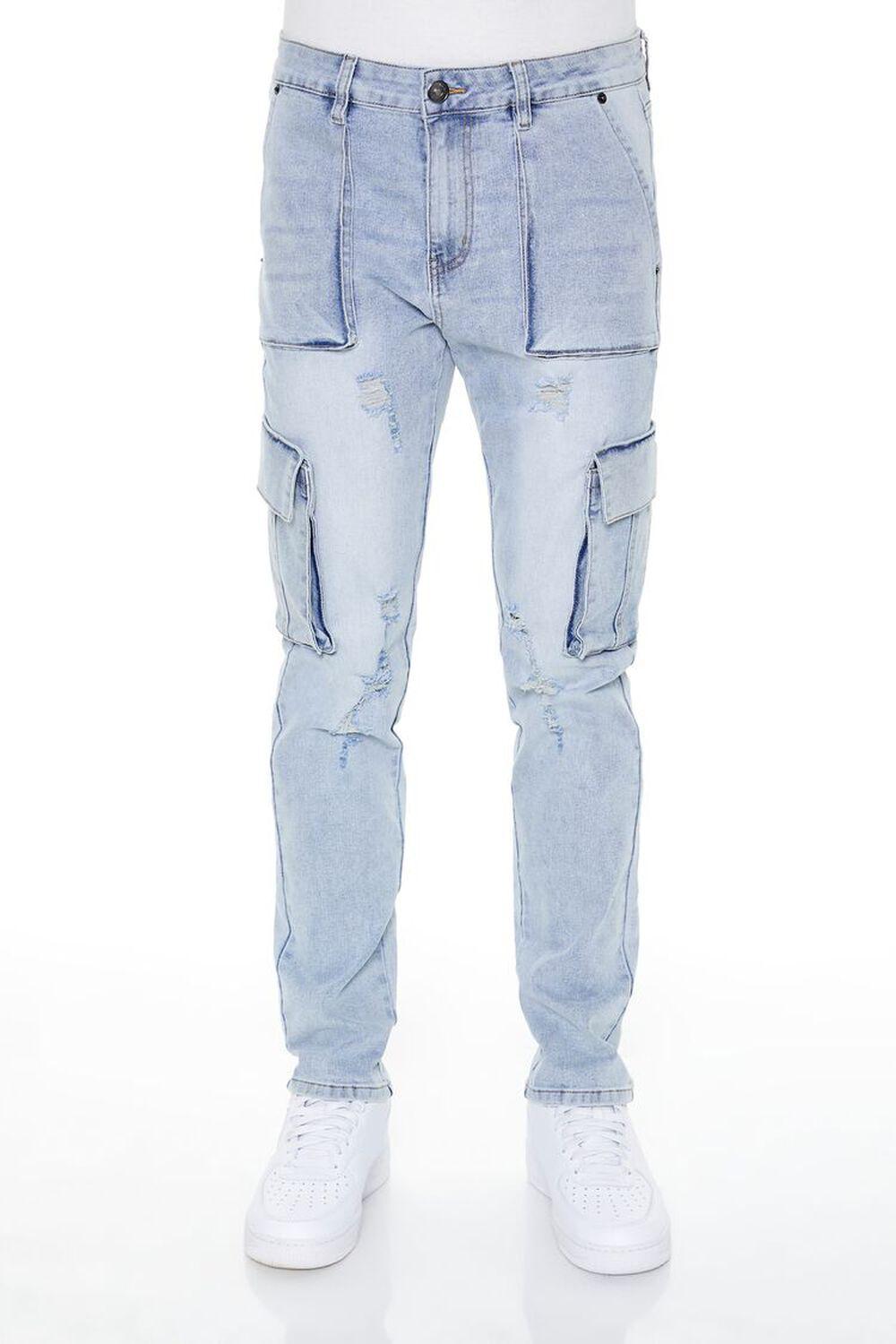 Removable Cargo Pocket Jeans | Forever 21 Product Image