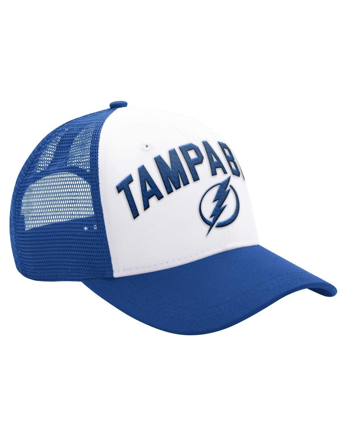 Mens Starter White Tampa Bay Lightning Arch Logo Trucker Adjustable Hat - White Product Image