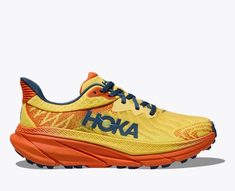 HOKA Mens Challenger 7 Shoes in Black/Lettuce, Size 11 Product Image