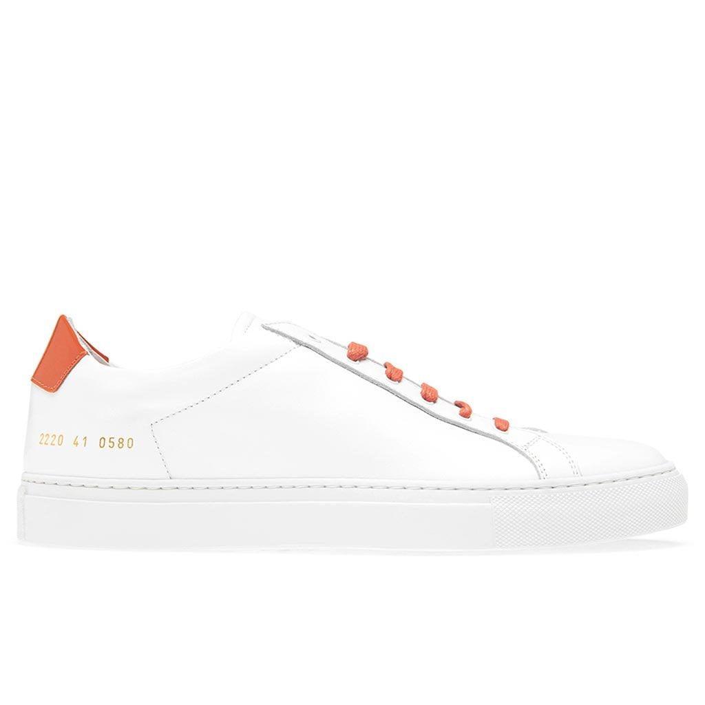 Retro Low Glossy - White/Orange Male Product Image