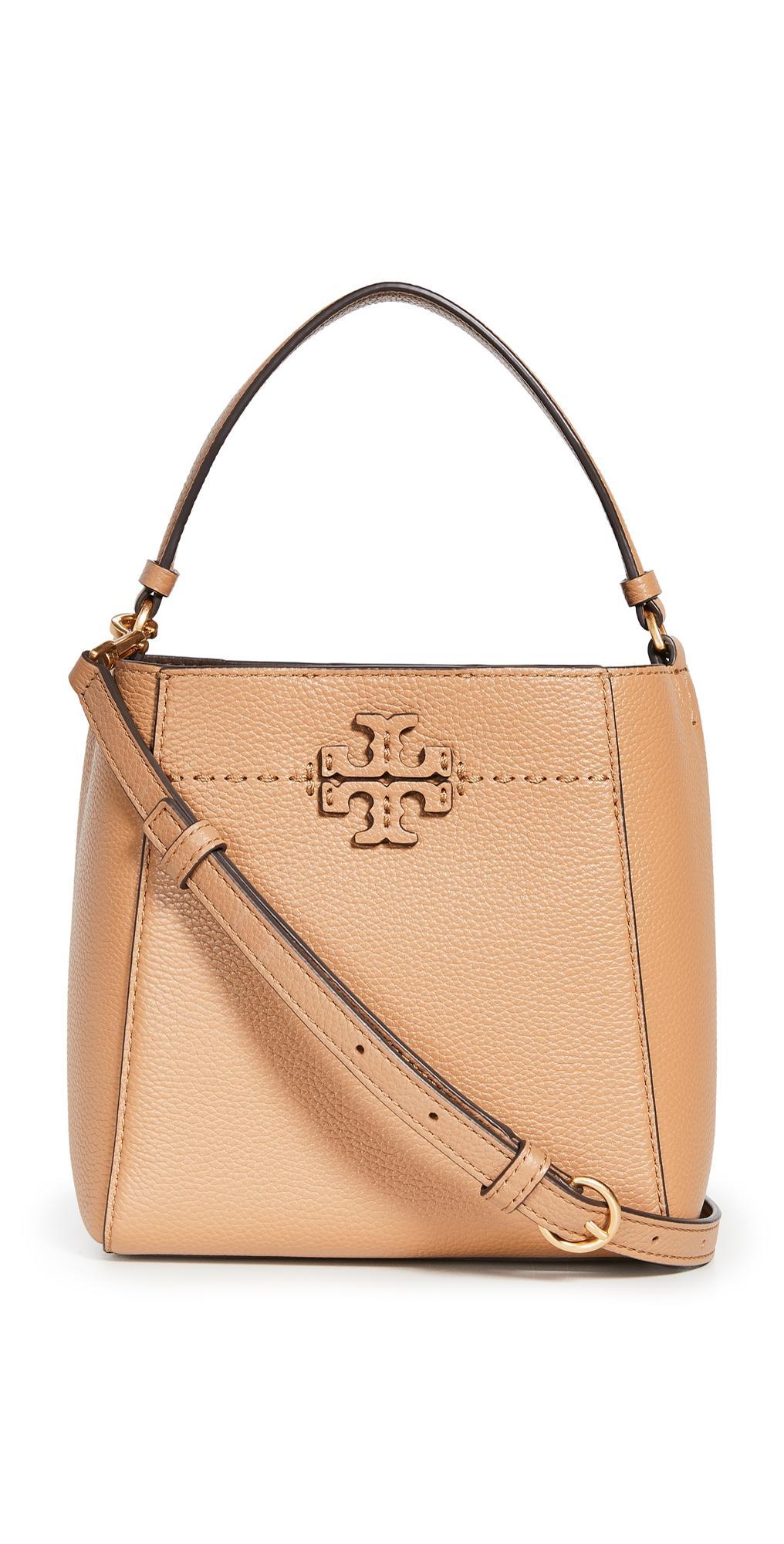 Tory Burch McGraw Small Leather Bucket Bag Product Image