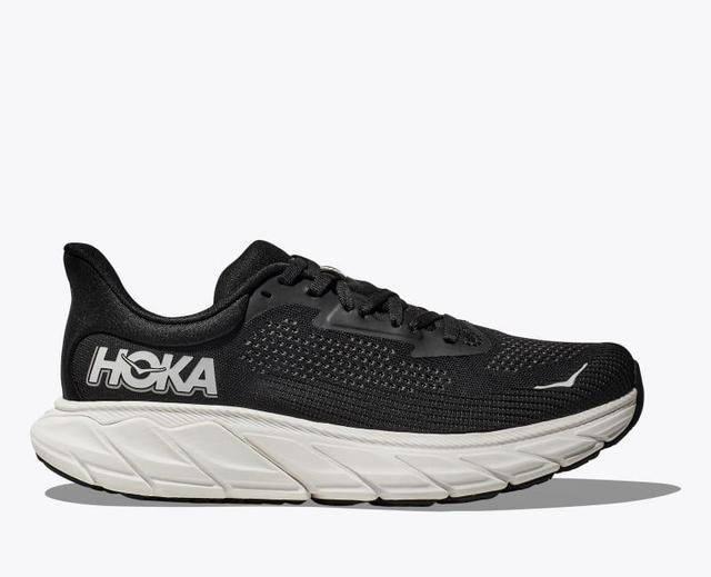 HOKA Mens Arahi 7 Shoes in Black/White, Size 14 Product Image