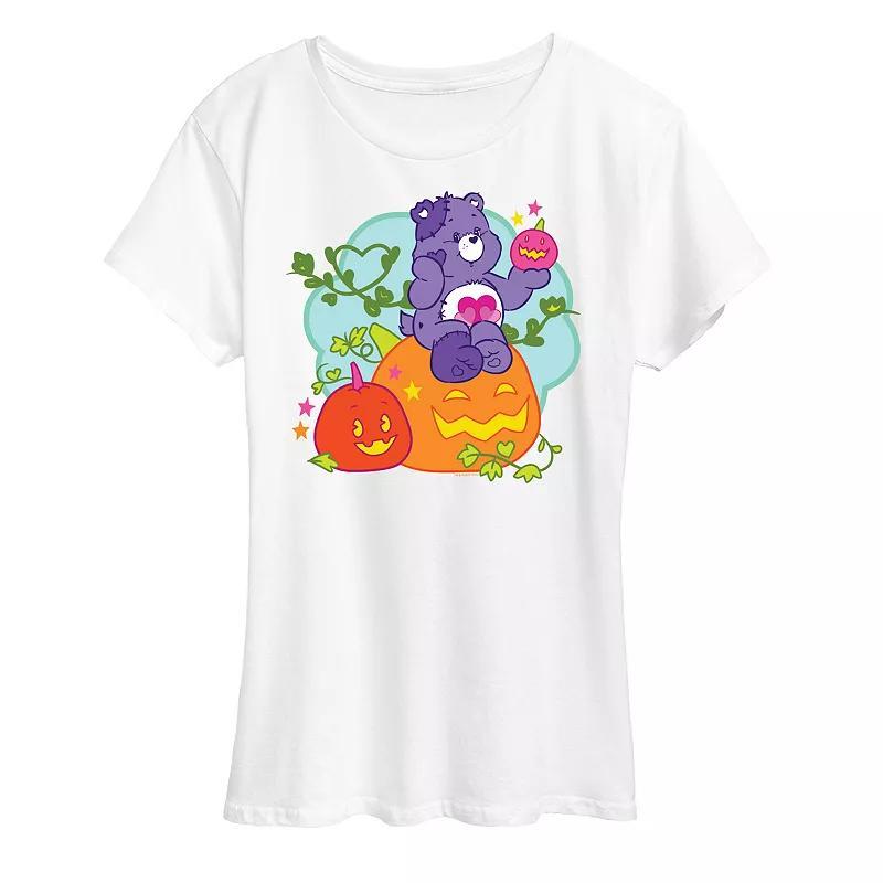 Womens Care Bears Halloween Pumpkin Graphic Tee, Girls Blue Product Image