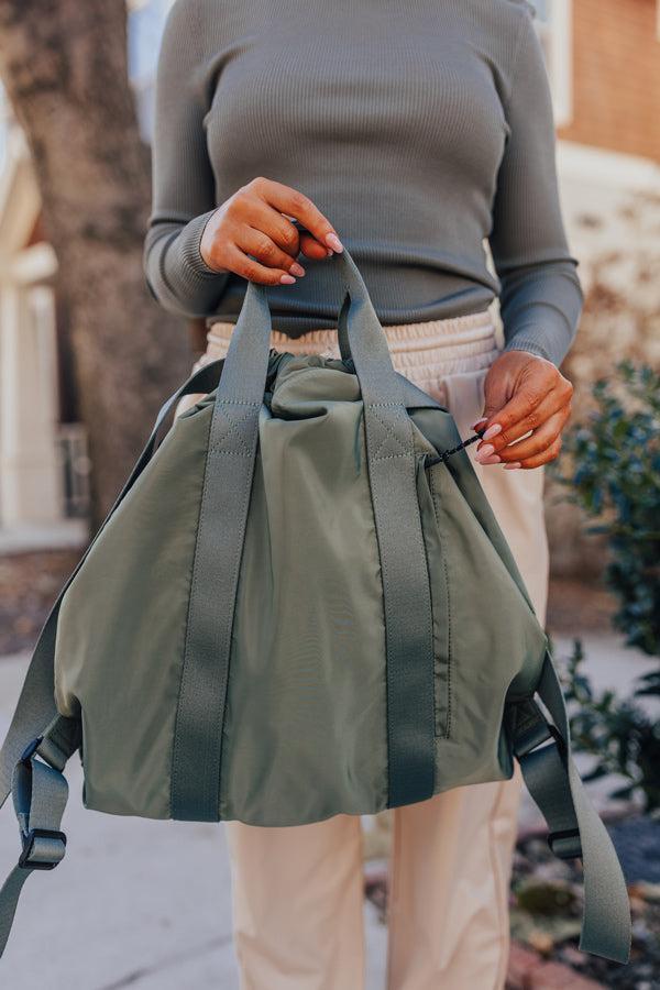 Rise And Grind Backpack In Sage Product Image