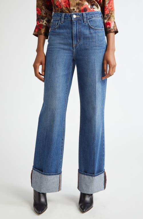 L AGENCE Miley Cuffed Wide-leg Jean In Multi Product Image