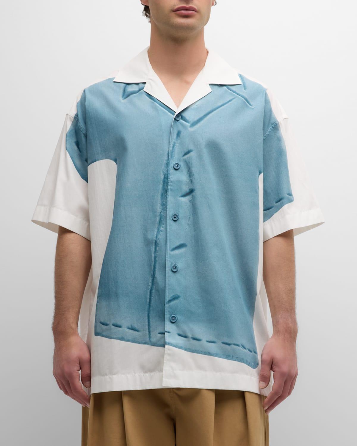 Mens Clay Trompe Loeil Camp Shirt Product Image