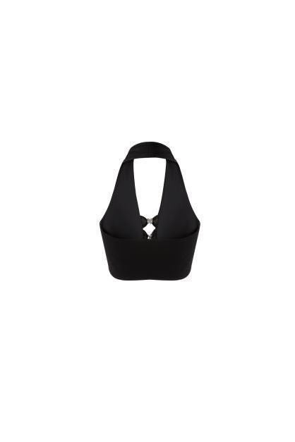 Bianca Crop Top (Black) Product Image