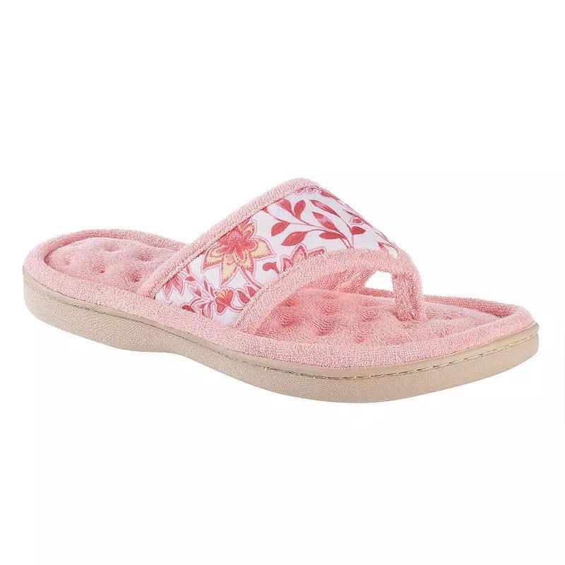 Dearfoams Womens Wrenley Terry Thong Slippers Product Image