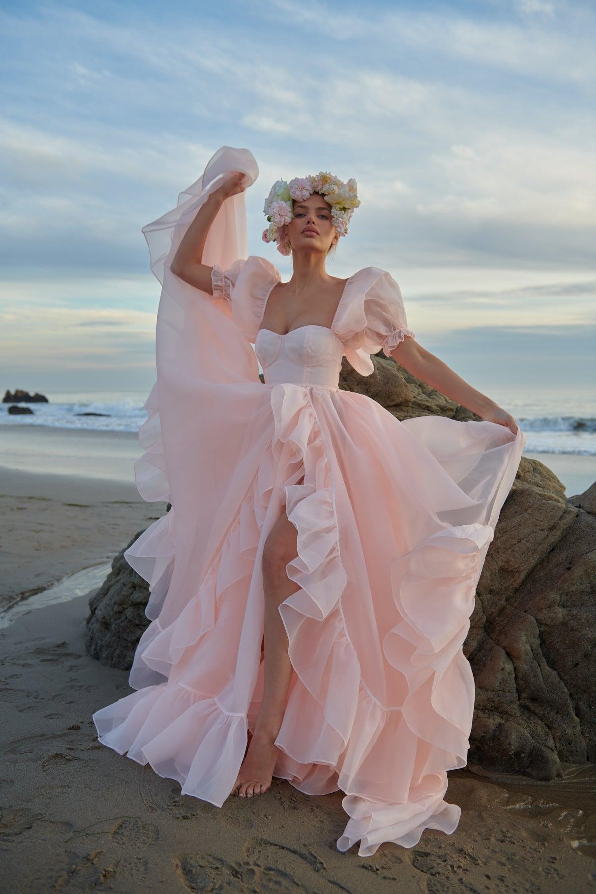 The Peach Fuzz in Bloom Bridal Gown Product Image