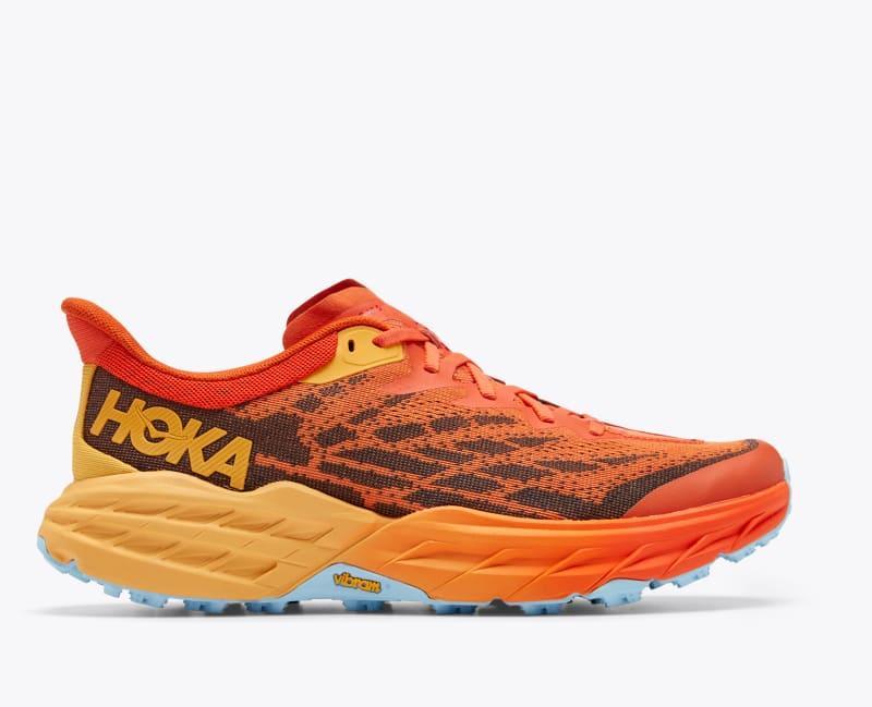 HOKA Mens Speedgoat 5 Shoes in Puffins Bill/Amber Yellow, Size 15 Product Image