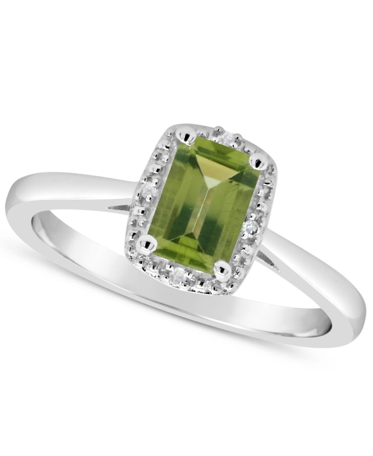 Gemstone and Diamond Accent Ring in Sterling Silver Product Image