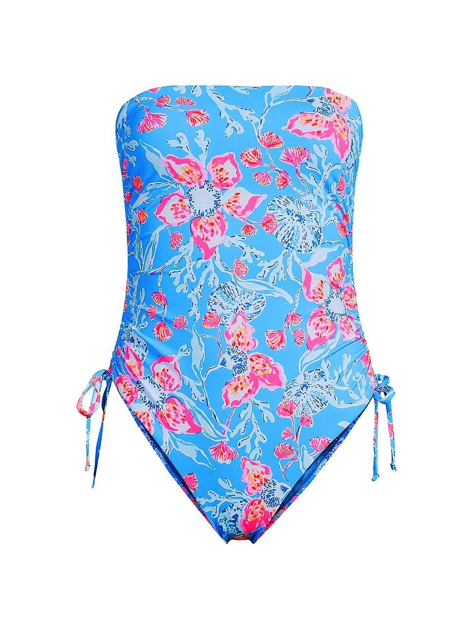 Womens Lorenda Floral One-Piece Swimsuit Product Image