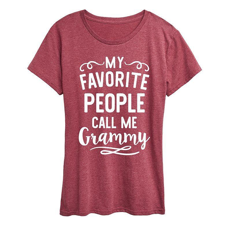 Womens My Favorite People Grammy Graphic Tee Dark Grey Product Image