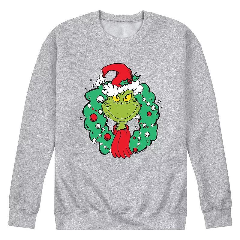 Mens Dr. Suess The Grinch Wreath Sweatshirt Product Image