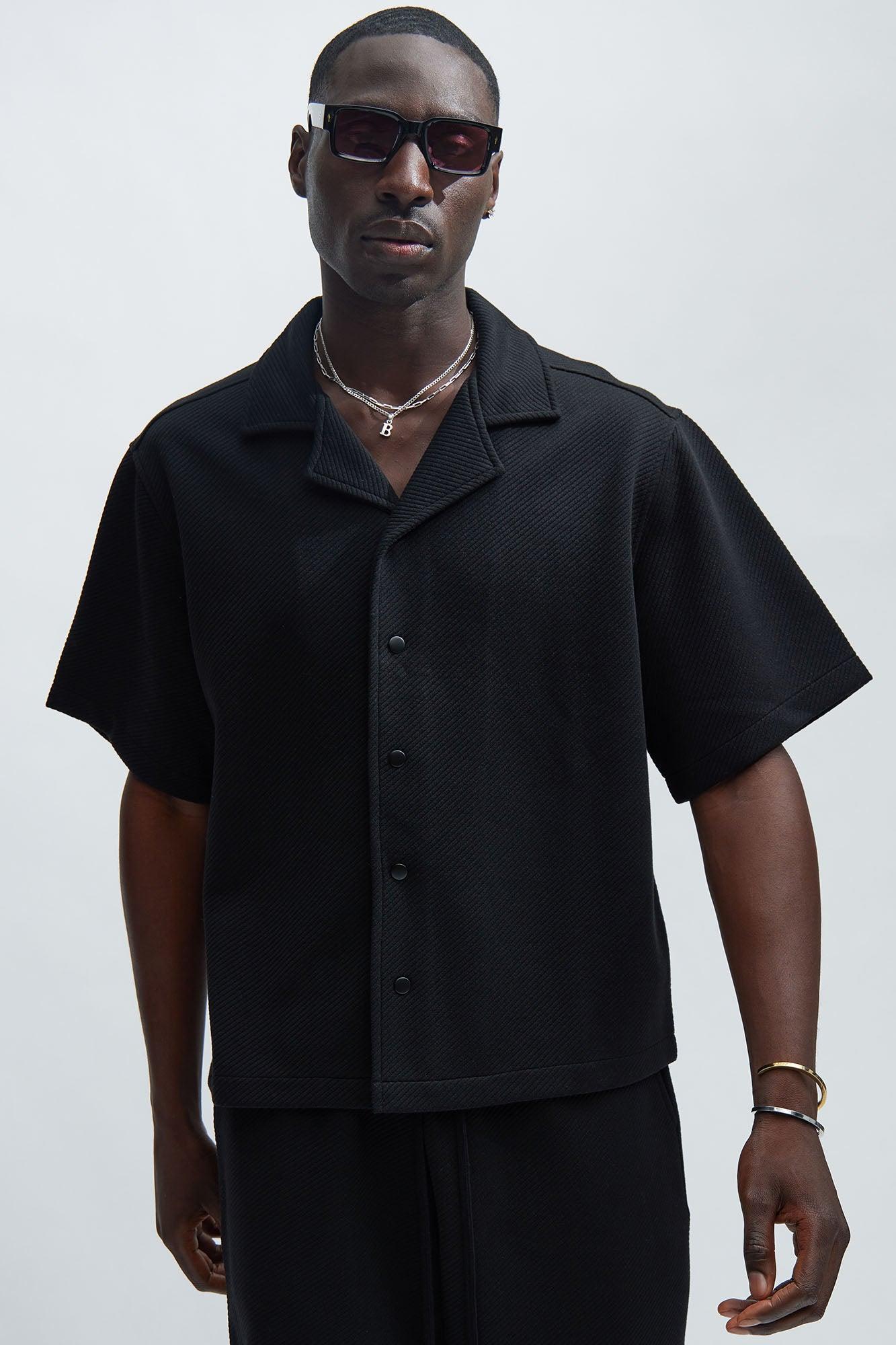 Kina Textured Shirt - Black product image