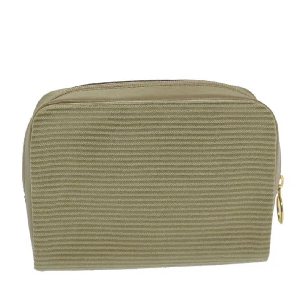 Yves  Beige Canvas Clutch Bag () Product Image