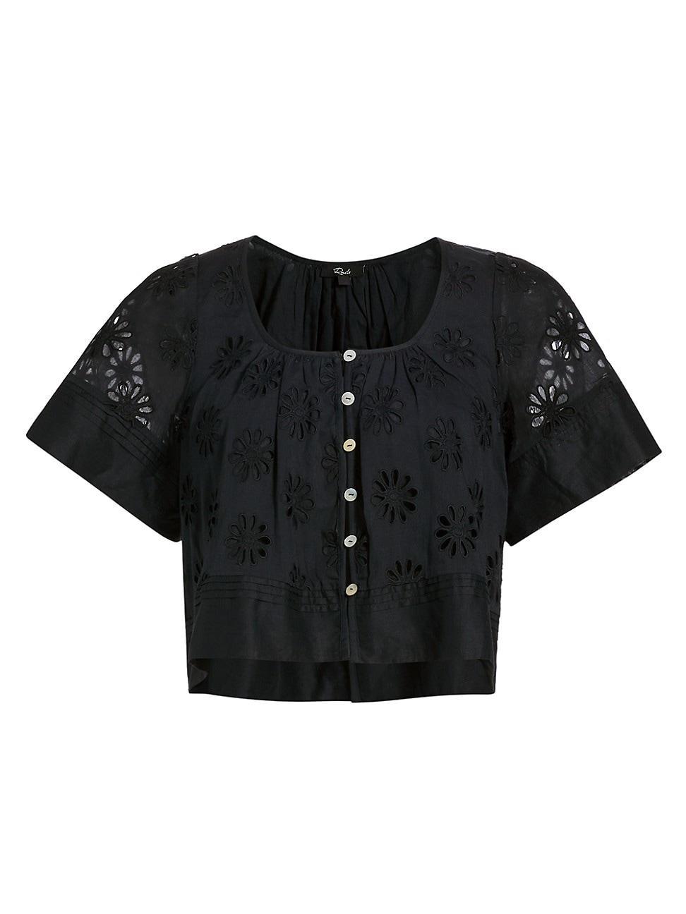 Womens Bambina Eyelet Crop Top Product Image