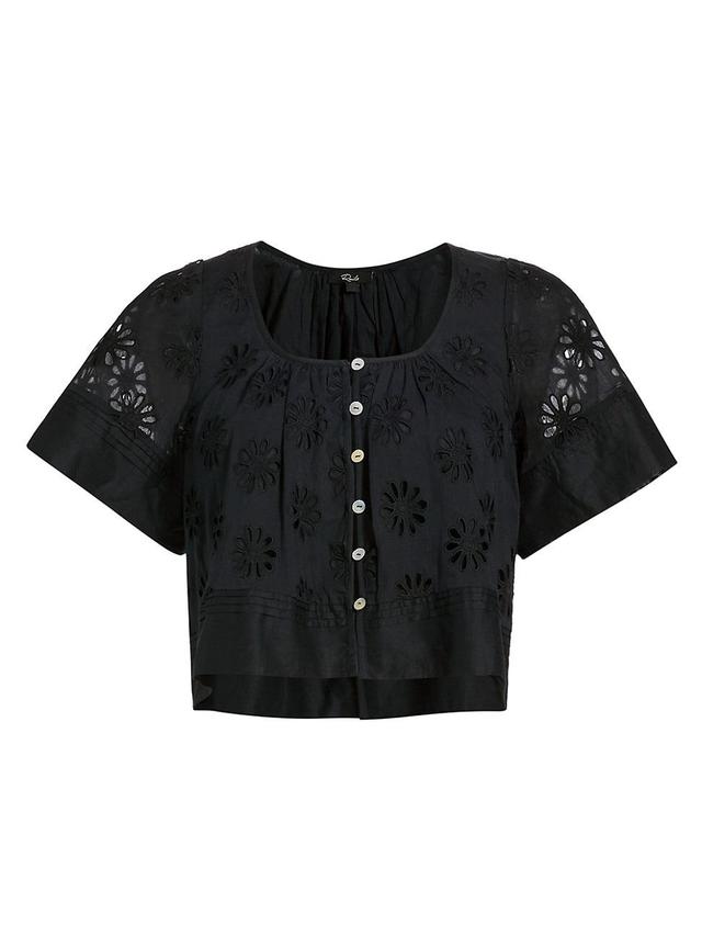 Womens Bambina Eyelet Crop Top Product Image